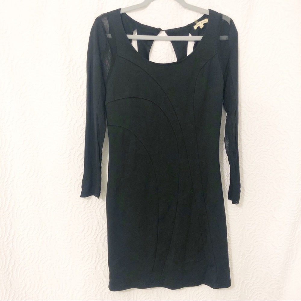 Lucy & Co Black Bodycon Long Sleeve Dress